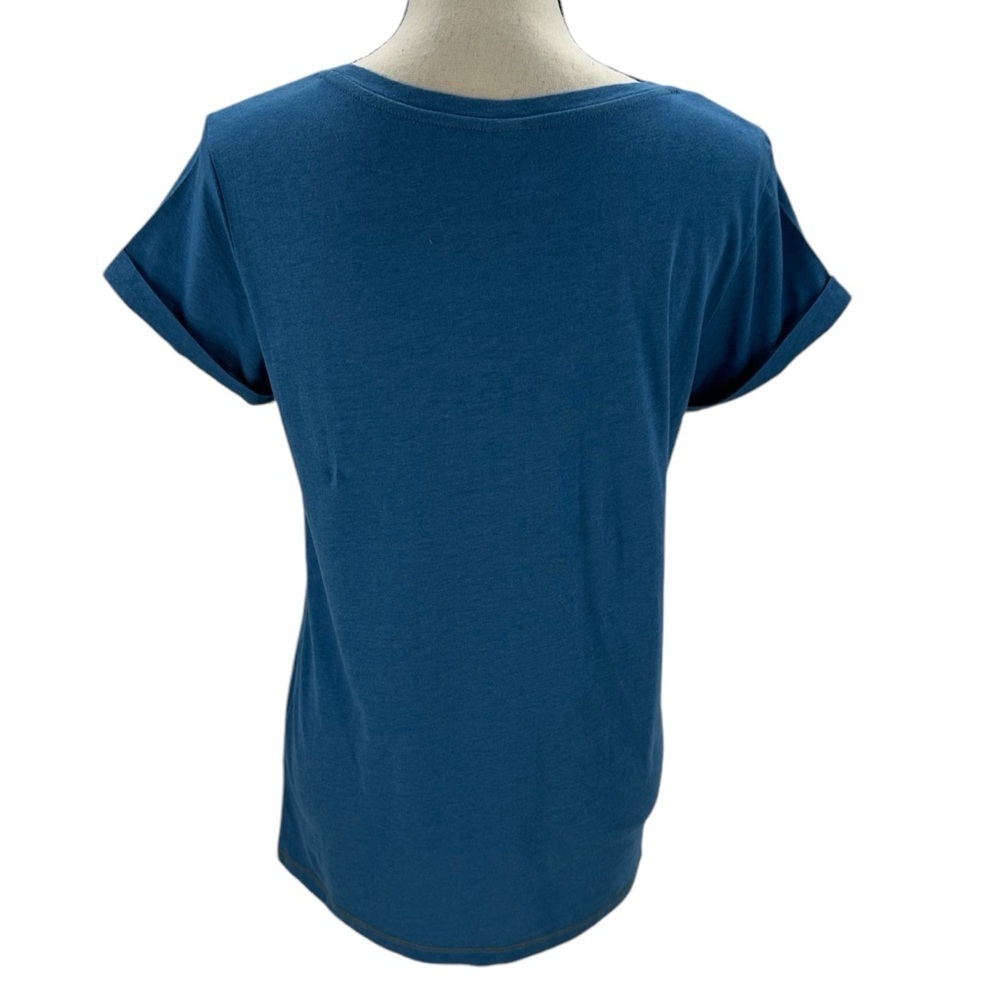 Bench Women's Short Sleeve Crew Neck Logo Print T-Shirt - Blue - size Small - Picture 3 of 8